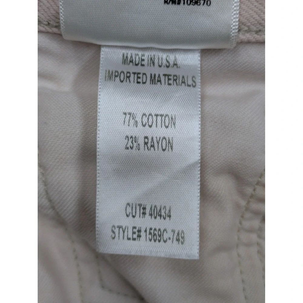 Citizens Of Humanity Parker Jeans Womens Pink Relaxed Cropped Raw Hem Button Fly